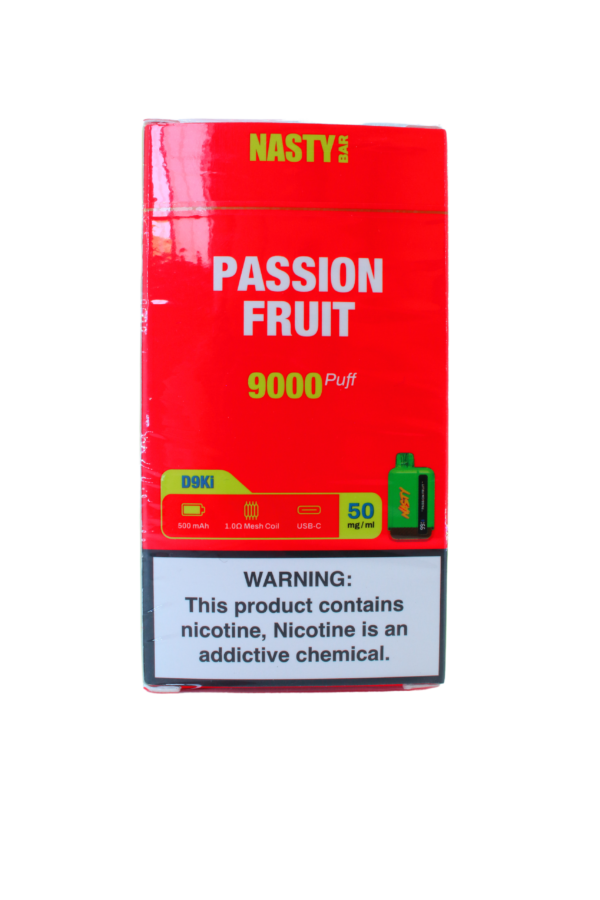 Nasty Passionfruit Disposable, 9K puffs 50mg/ml - Image 2