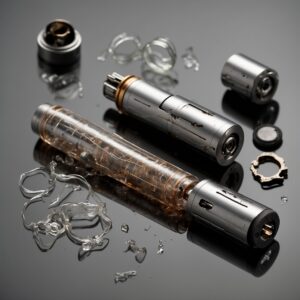 A broken glass vape 