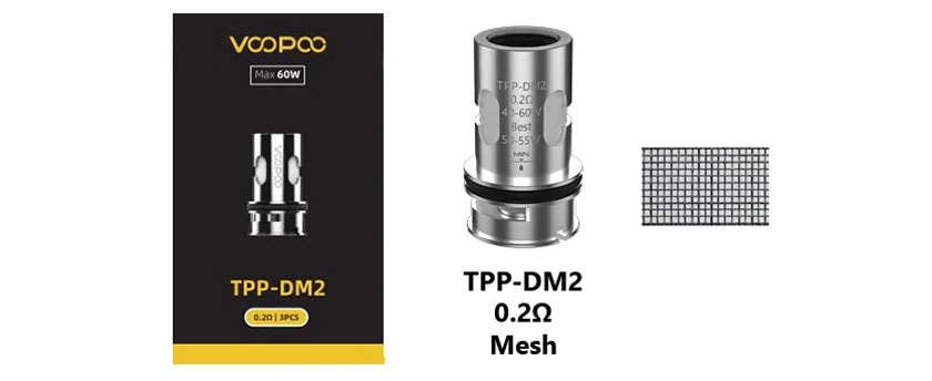 VooPoo TPP-DM2 0.2Ω 40-60W 1 VooPoo TPP-DM2 0.2Ω 40-60W